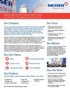 Messer Fact Sheet cover